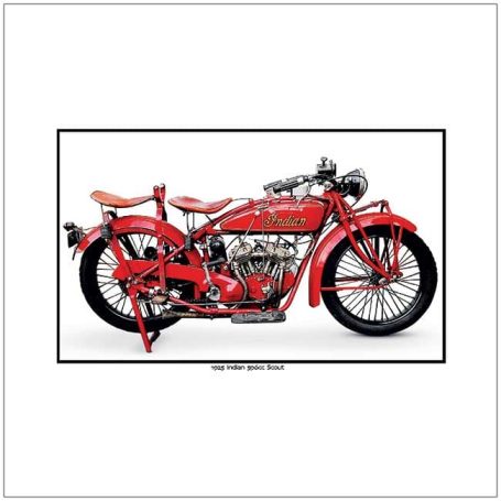 Red vintage motorcycle with a classic design and prominent chrome details.
