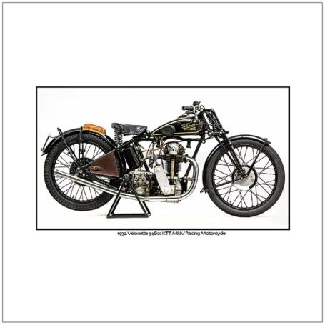 Vintage motorcycle with a black frame and chrome details, exhibiting a classic design.