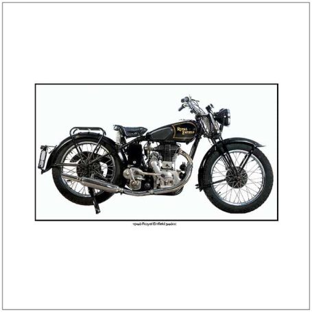 Classic black motorcycle with chrome accents and spoke wheels.
